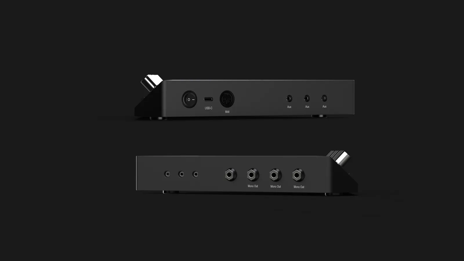Rear and side panels with power, USB and quarter-inch jacks