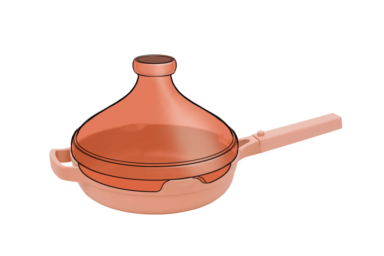 Render of the tagine lid sitting on the Always Pan