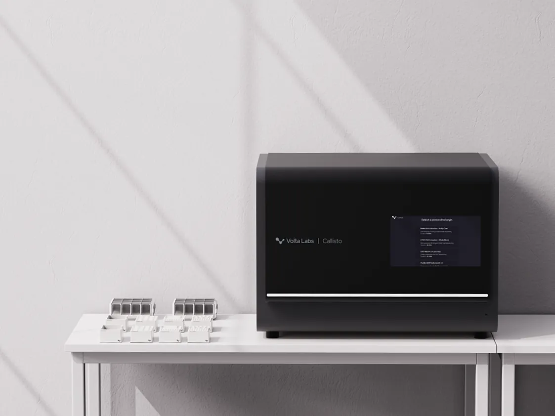 Volta Labs Callisto on a lab bench